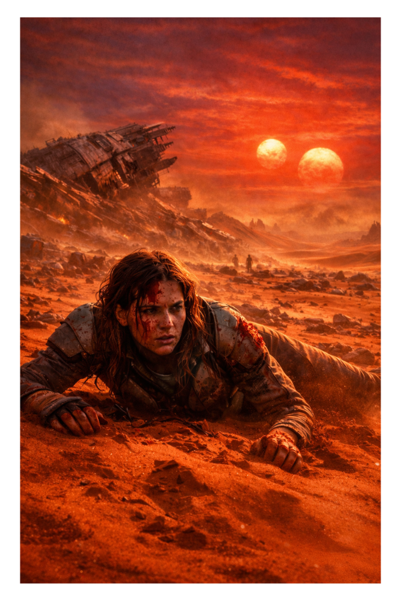 Injured in the Desert Postcard