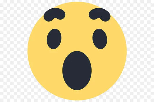 Yellow surprised face emoji with wide eyes and an open mouth.