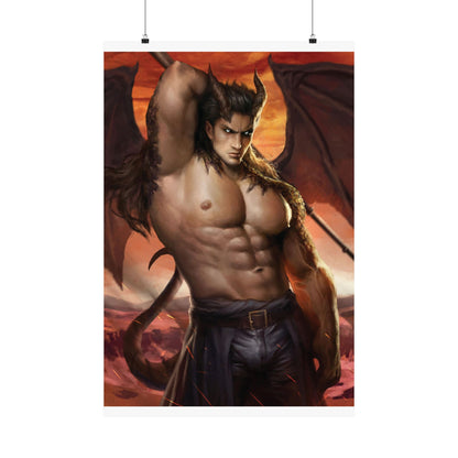 Smoldering Eyes Ladon Vertical Poster