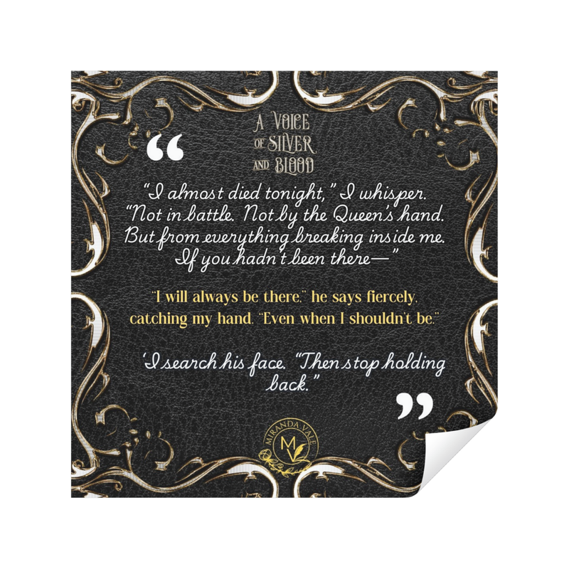 Textual quote on a black background with gold accents