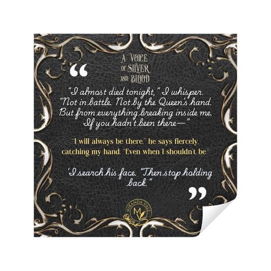 A Voice of Silver and Blood Cover Quote | Sticker