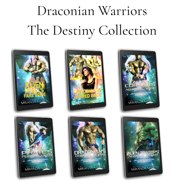 Draconian Warriors The Destiny Collection Books 13-18 sci-fi alien romance ebook bundle by Miranda Martin